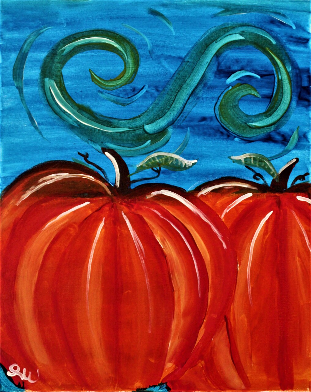 Paint Kit - Pumpkin Patch Acrylic Painting Kit & Video Lesson, Fall Paint Kit, DIY Craft Kit, Beginner Painting, Paint At Home